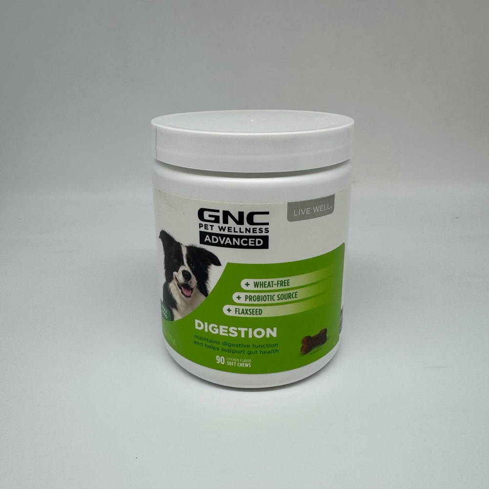 New Unopened container of GNC Advanced Digestion Support Soft Chews for Dogs